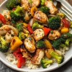 Baked Honey Balsamic Chicken Breast and Veggies