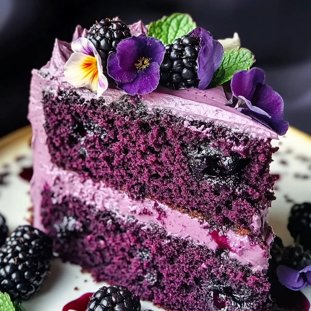 Blackberry Velvet Cake
