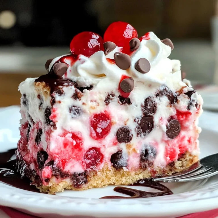 Cherry Chocolate Chip Poke Cake