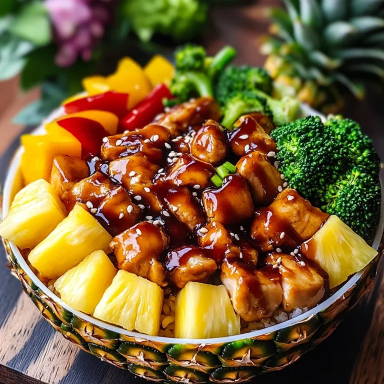 Chicken Teriyaki Pineapple Bowls Recipe