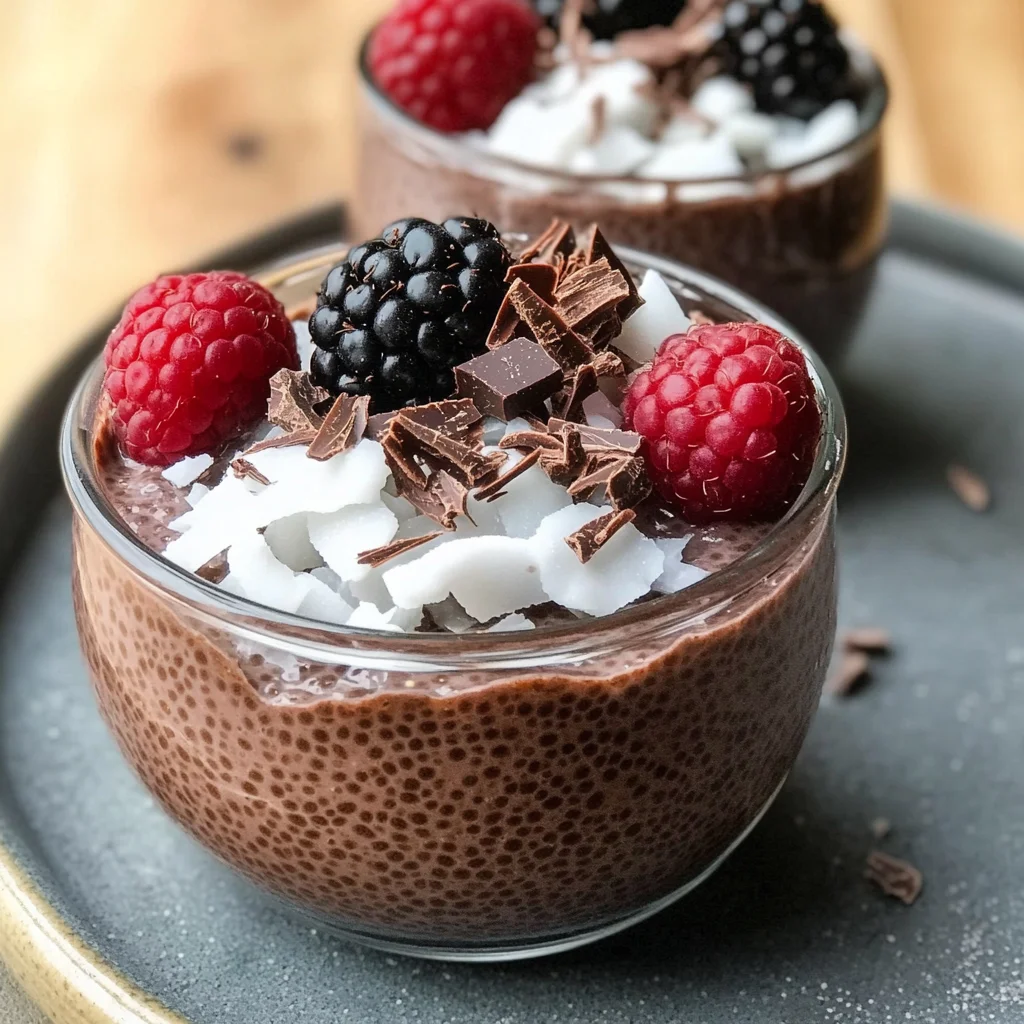 Dark Chocolate Chia Pudding with Coconut Milk