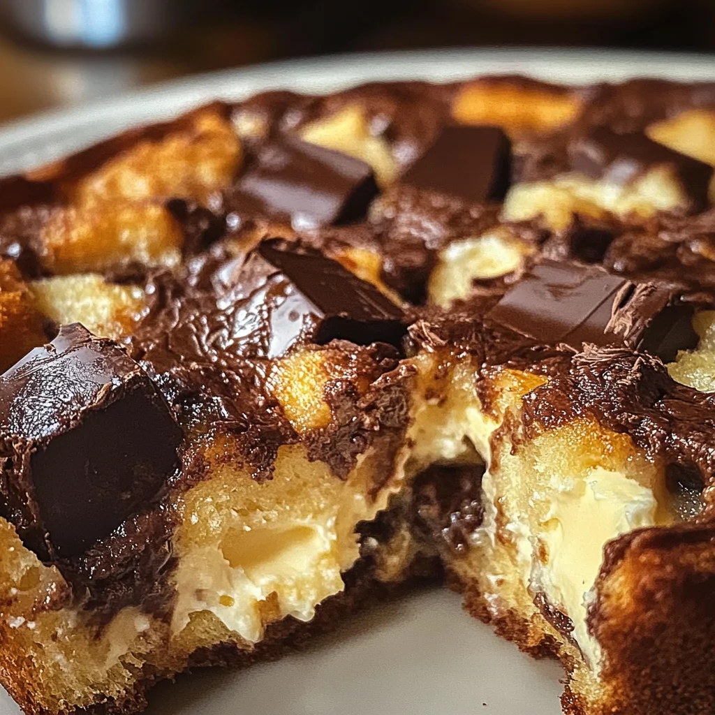 Decadent Chocolate Cream Cheese Bread Pudding