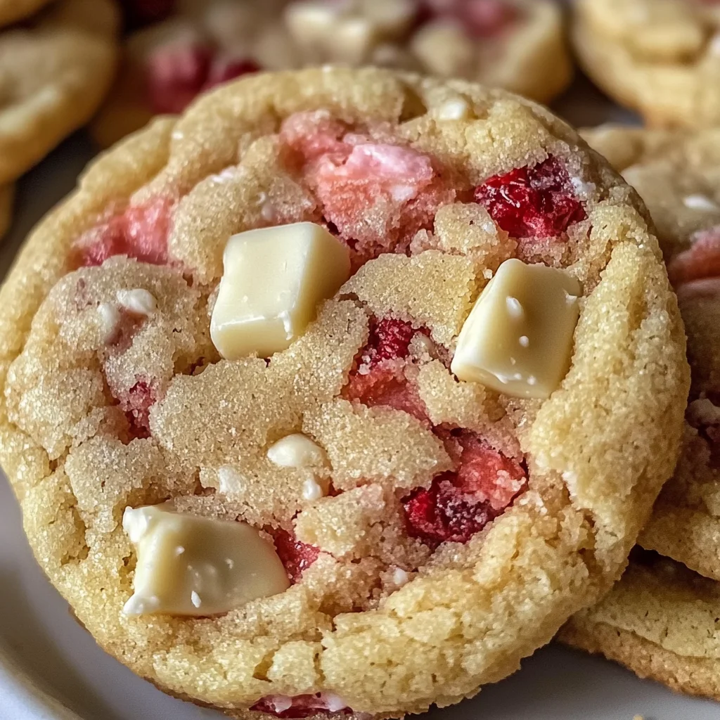 Irresistible Valentine’s Strawberry White Chocolate Cookies