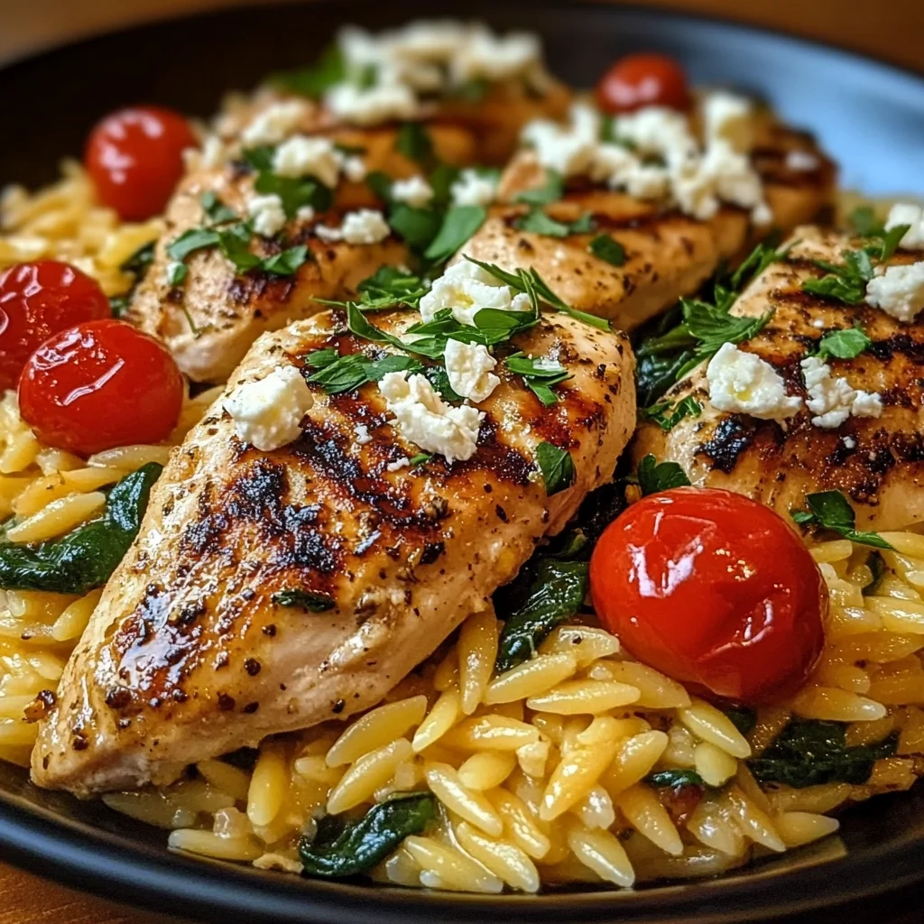 Mediterranean Chicken and Orzo