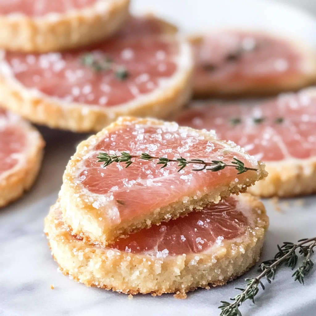 Pink Grapefruit and Thyme Vegan Shortbread