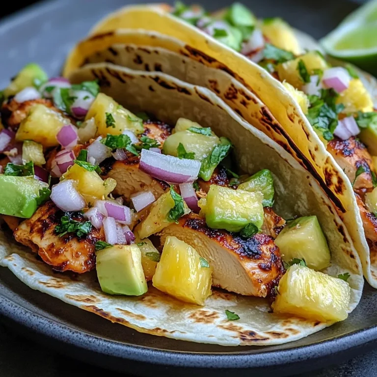Refreshing Pineapple Chicken Tacos