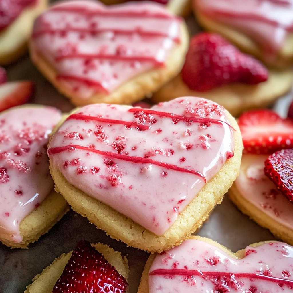 Strawberry Shortbread Cookies