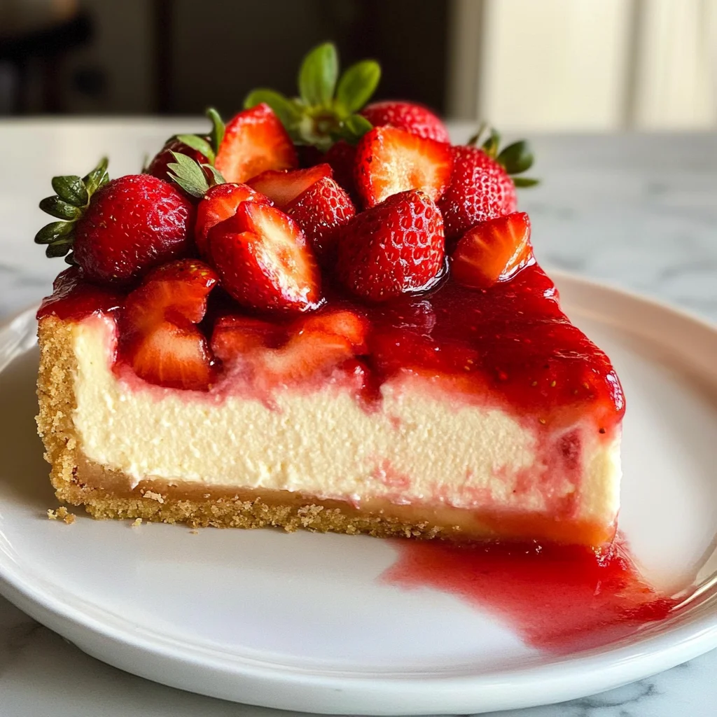 THE BEST STRAWBERRY CHEESECAKE RECIPE