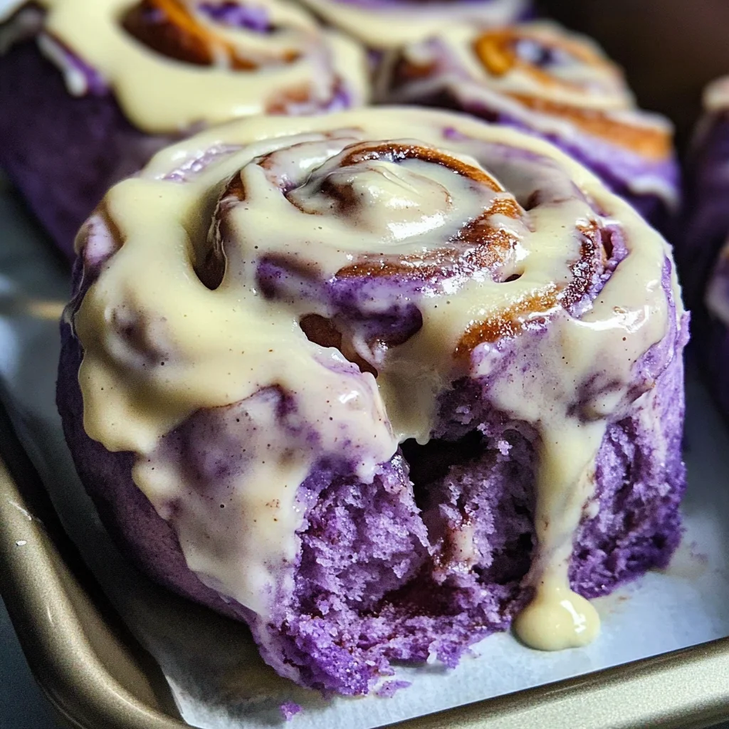 Ube Cinnamon Rolls from Scratch