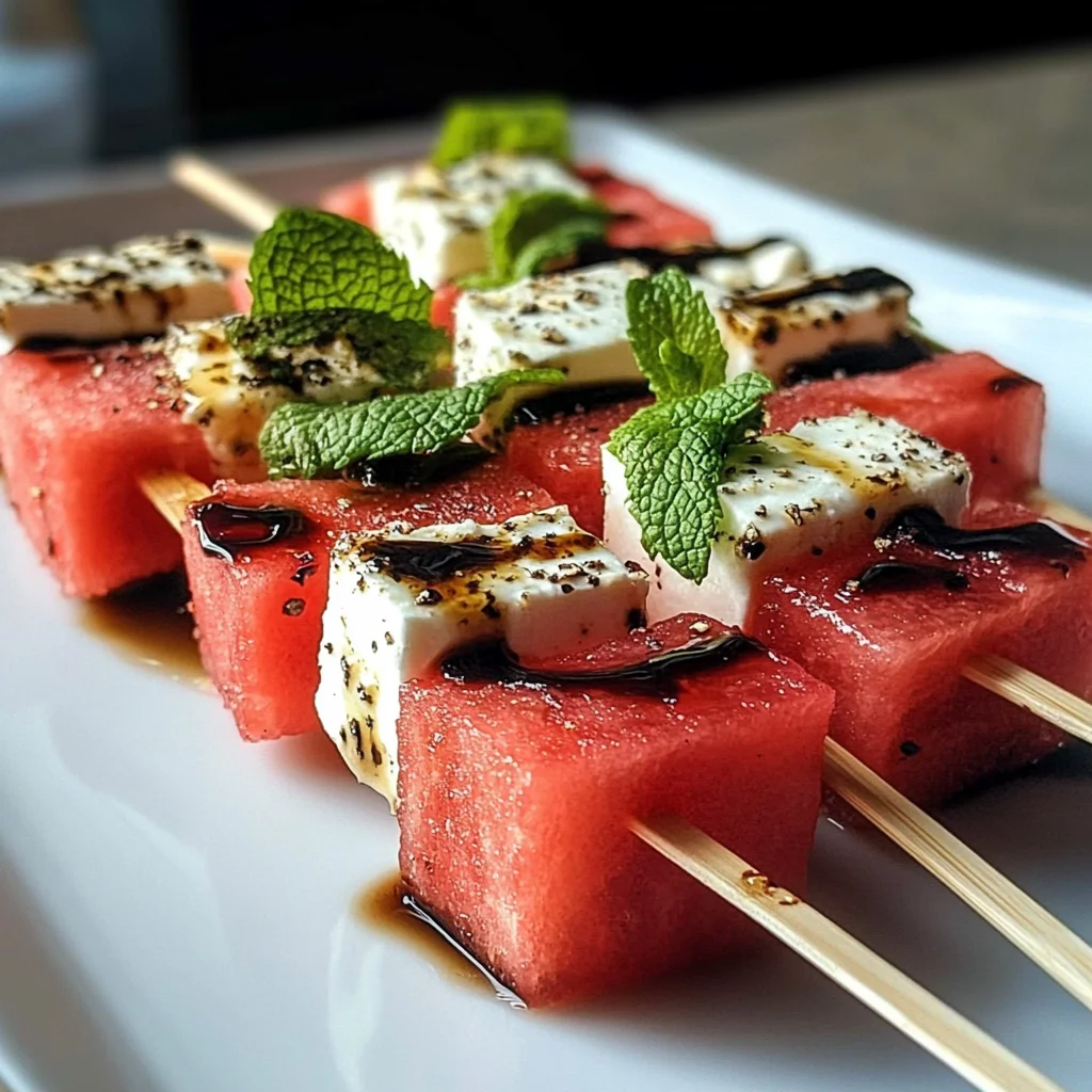 Amazing Watermelon Feta Skewers in 15 Minutes
