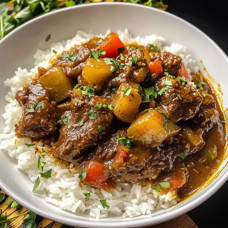 Caribbean-Style Beef Stew with Rice