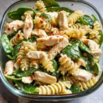 Cold Chicken Spinach Pasta Salad