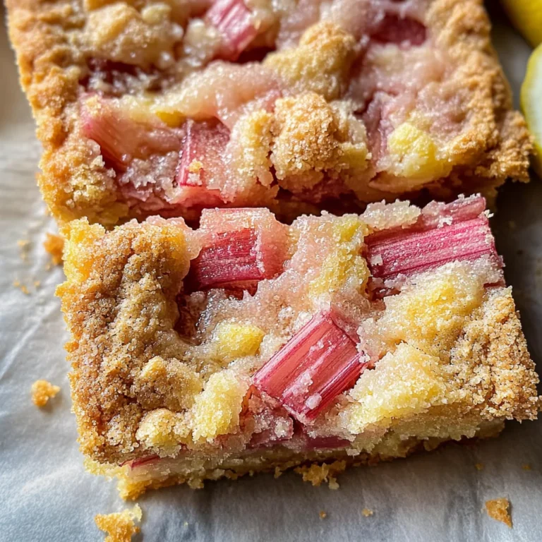 Delicious Lemon Rhubarb Bars