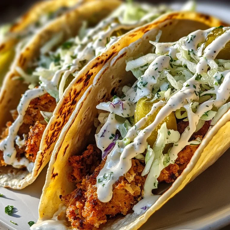 Dill Pickle Ranch Smash Chicken Tacos with Crispy Cheese Lace