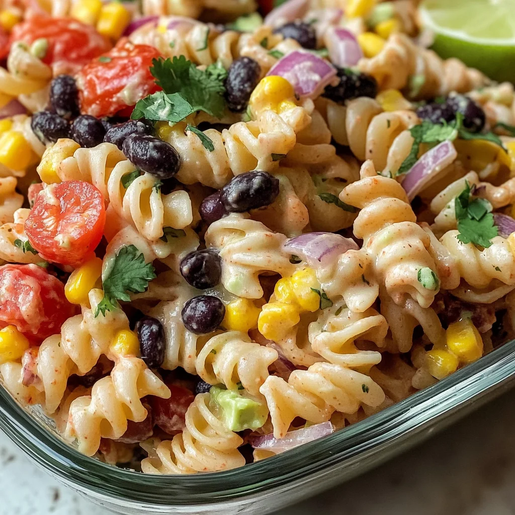 Easy High Protein Southwest Pasta Salad - Homefoodkitchen