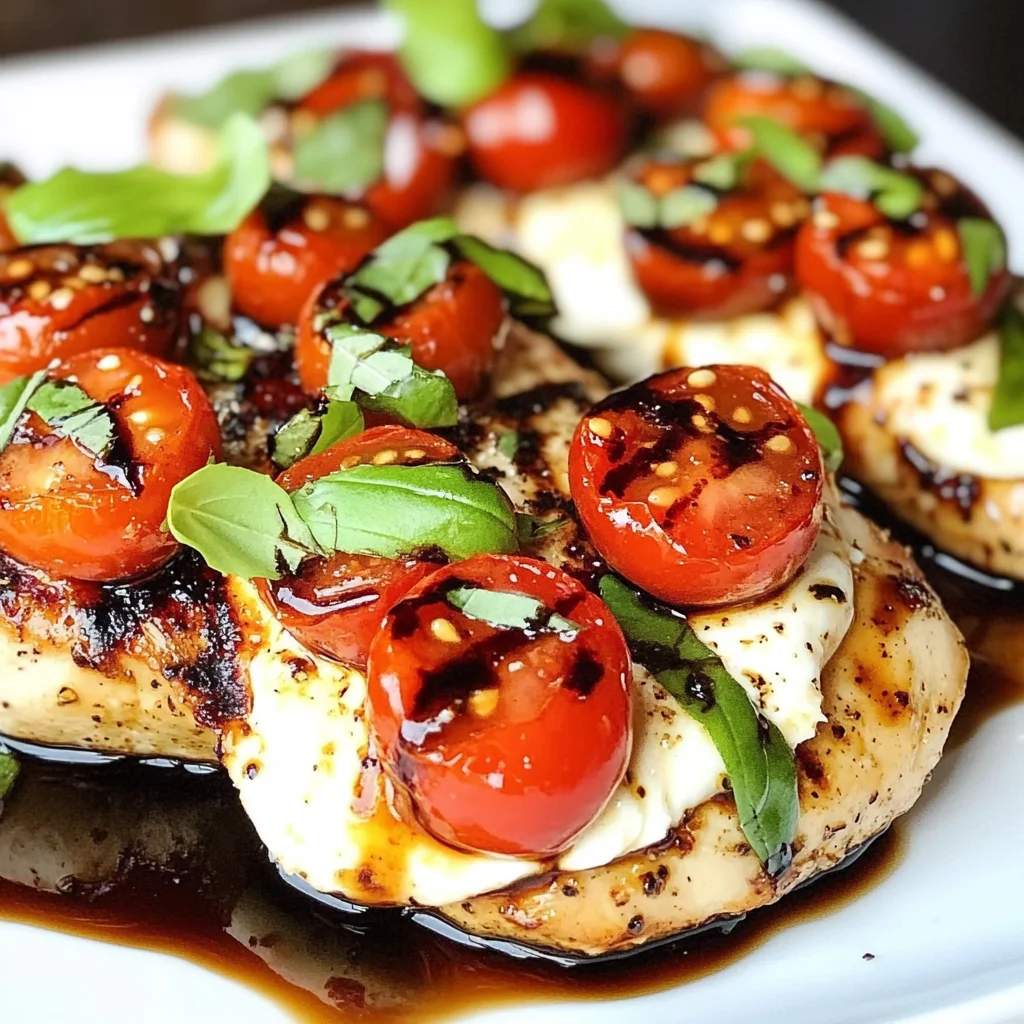 Grilled Chicken Caprese Recipe with Balsamic Sauce