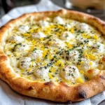 Lemon Pizza with Ricotta, Mozzarella, and Fresh Thyme Recipe