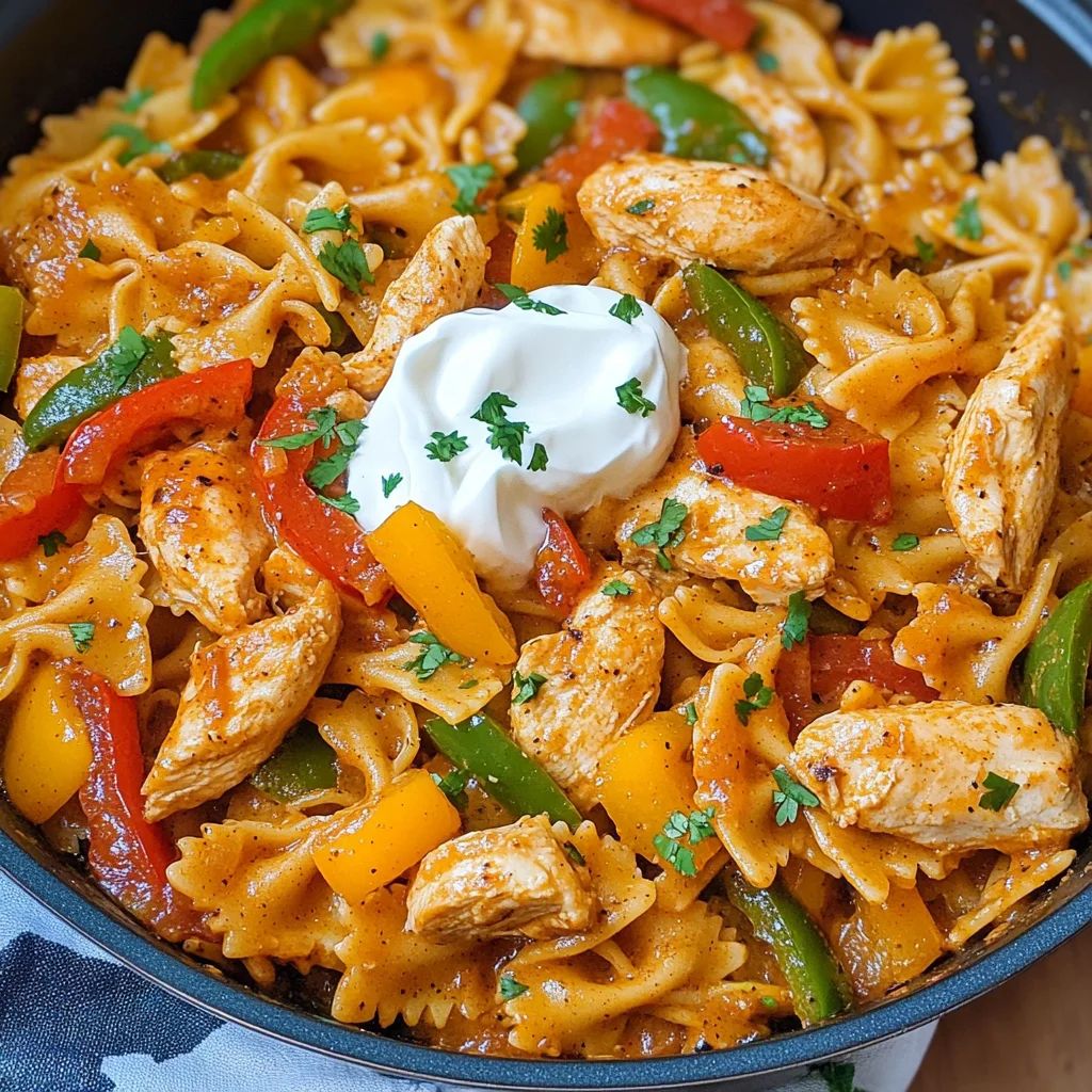 One Pot Chicken Fajita Pasta