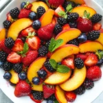 Peach Berry Fruit Salad (Paleo or Vegan!)