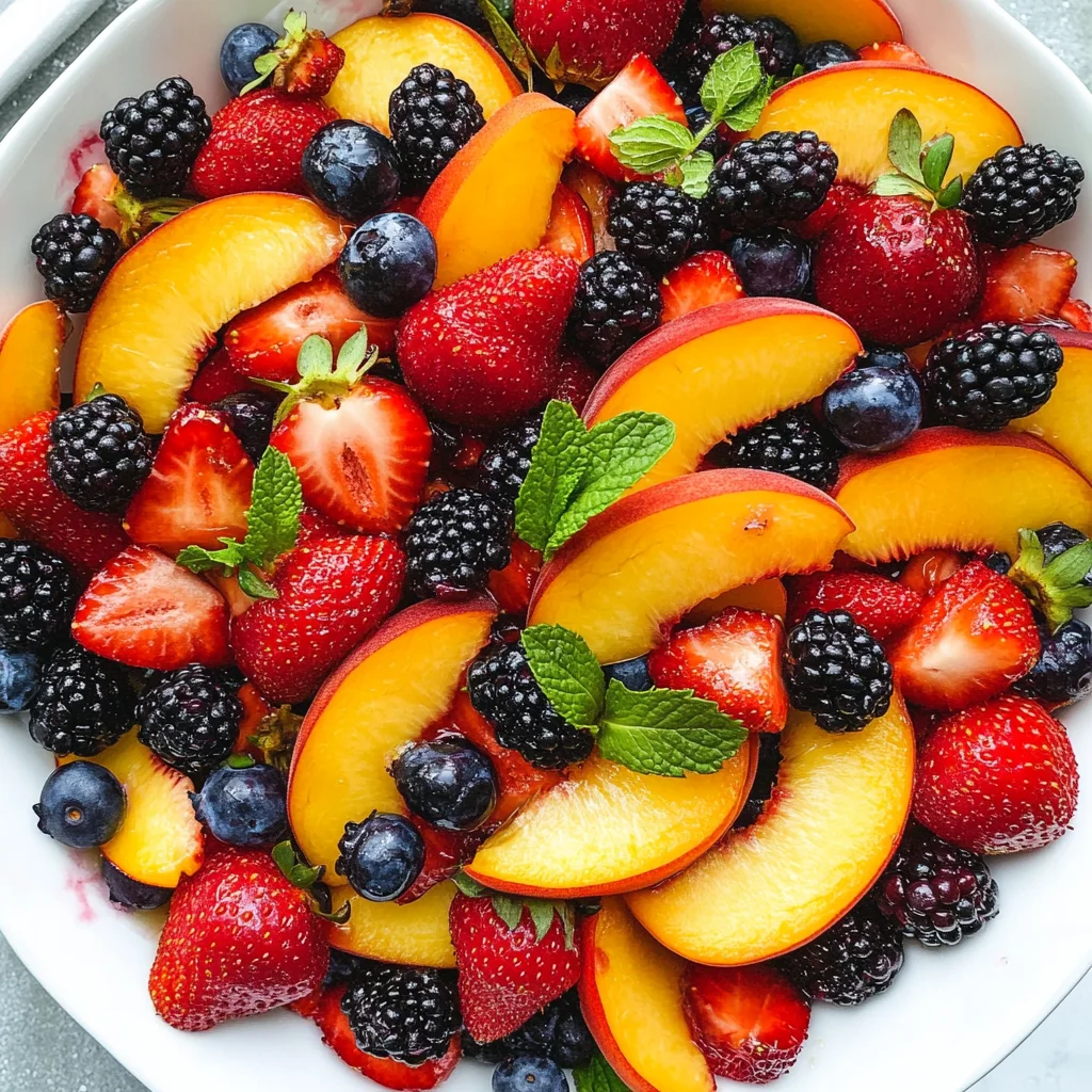 Peach Berry Fruit Salad (Paleo or Vegan!)