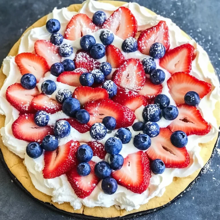 Red, White, & Blue Fruit Pizza Recipe!