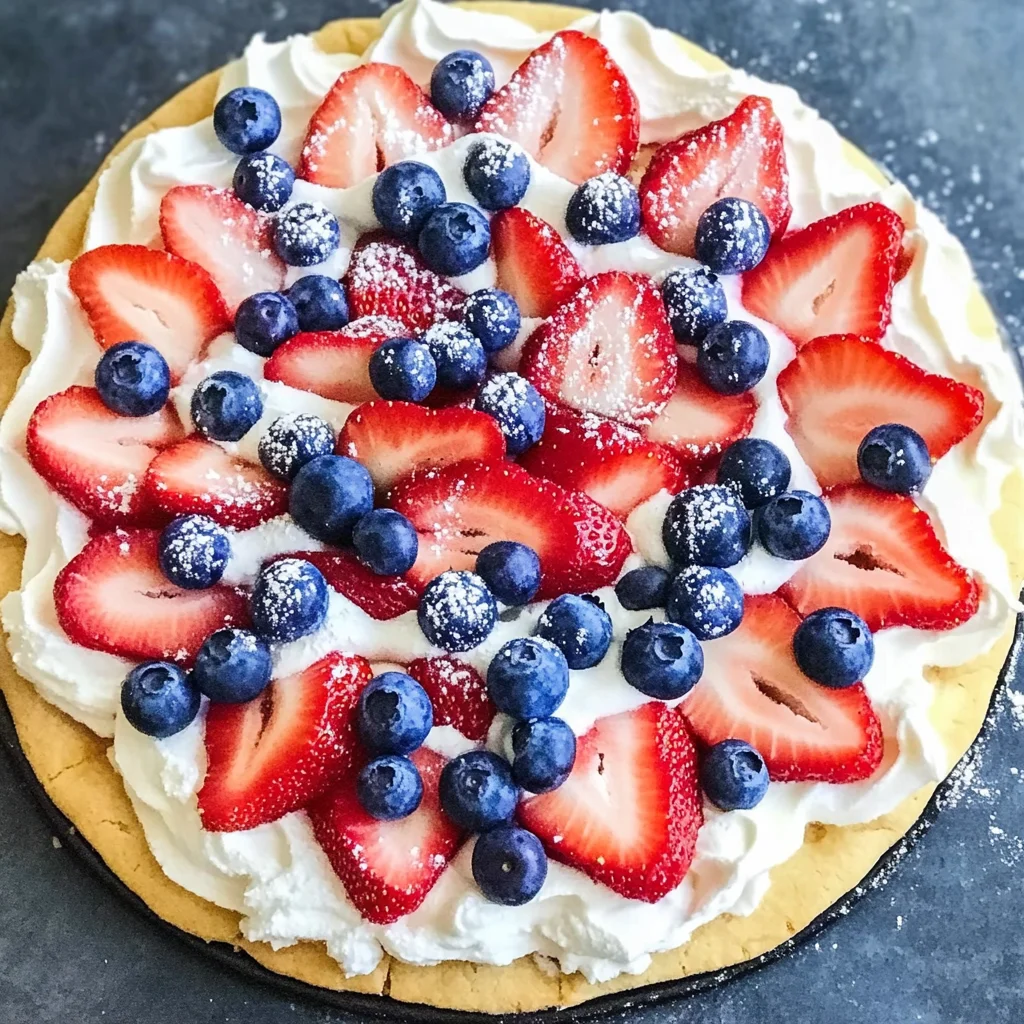 Red, White, & Blue Fruit Pizza Recipe!