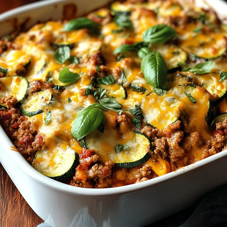 Savory Ground Turkey Zucchini Casserole