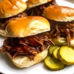 Slow Cooker Dr. Pepper Barbecue Pulled beef Sliders