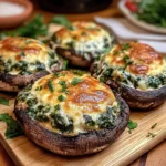 Spinach Cheese Stuffed Portobello Mushrooms