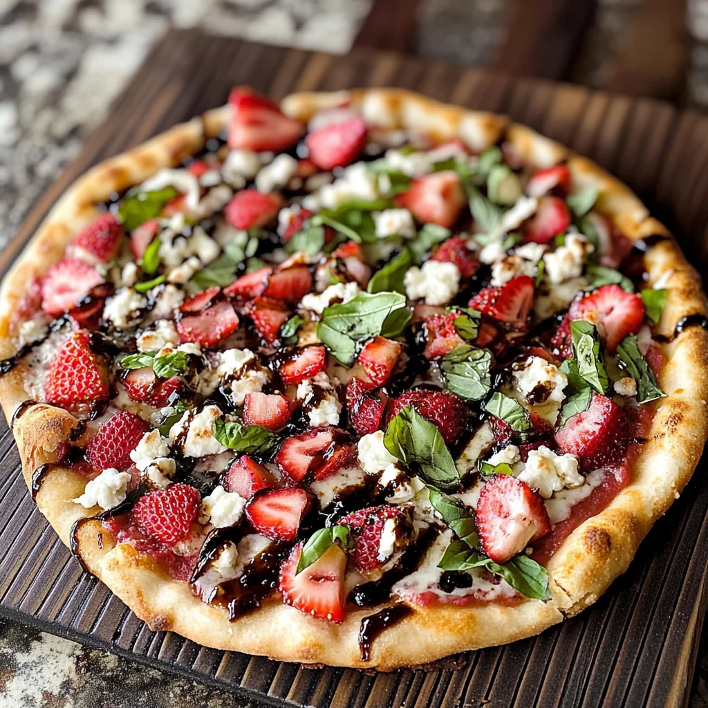 Strawberry Balsamic & Goat Cheese Pizza