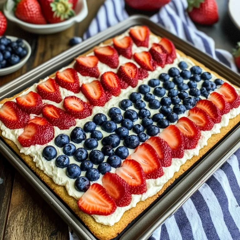 Sugar Cookie Flag Fruit Pizza