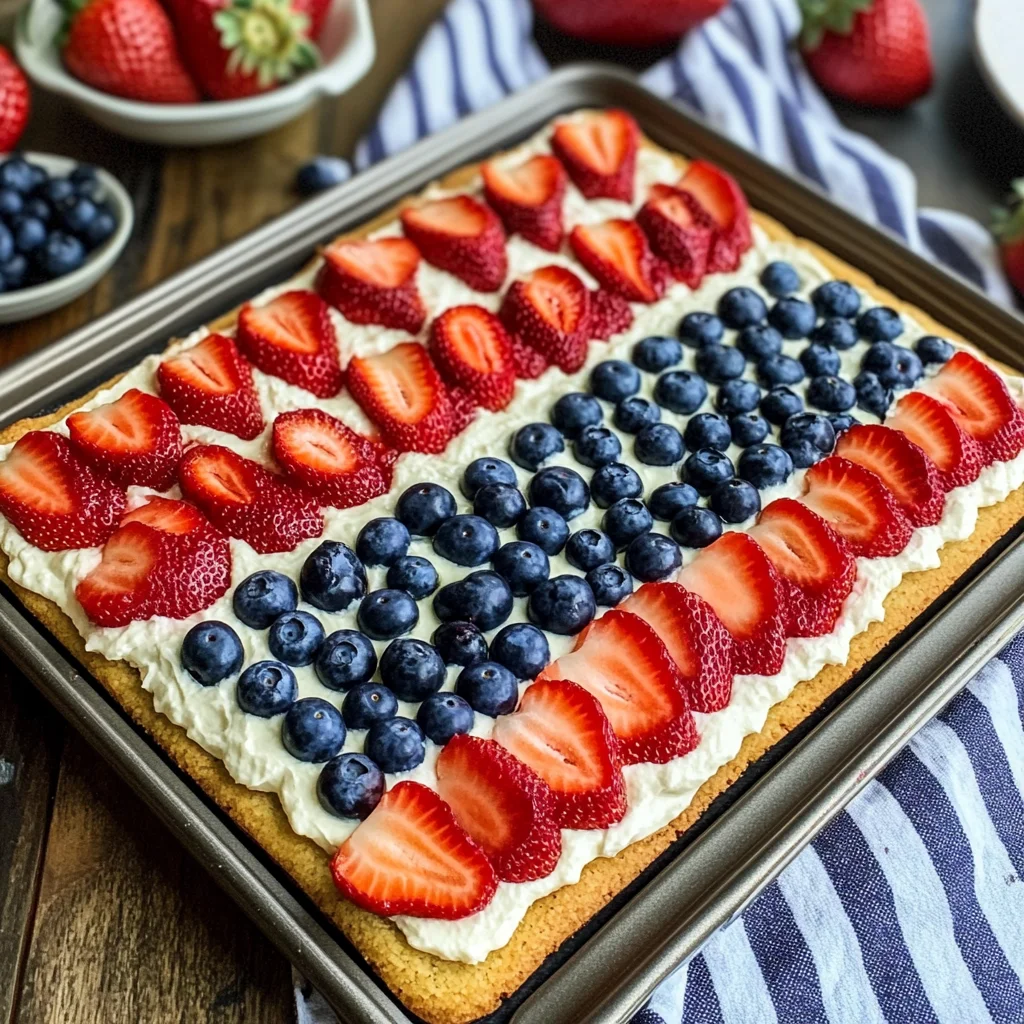 Sugar Cookie Flag Fruit Pizza