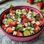 Tangy Strawberry Cucumber Salad with Feta