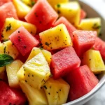 Watermelon and Pineapple Fruit Salad