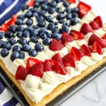 American Flag Cookie Cake Fruit Pizza