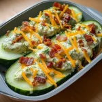 Crispy Cucumber Snack with Creamy Avocado Ranch Bliss