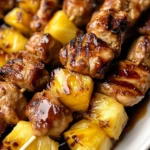 Hawaiian Pineapple Chicken Teriyaki Skewers
