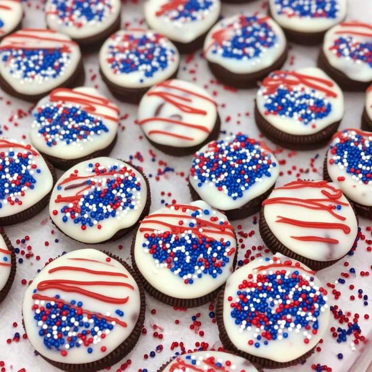Patriotic Chocolate Covered Oreos