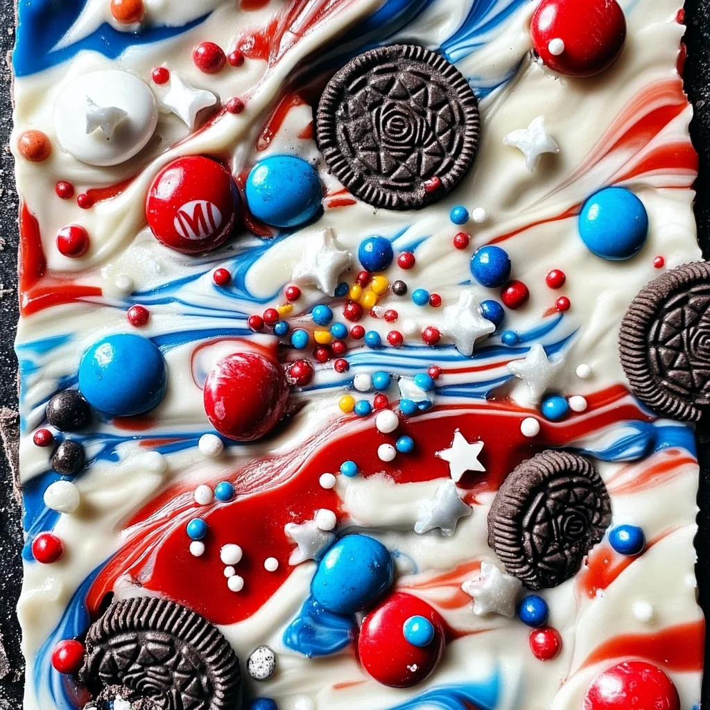 Red White and Blue Bark