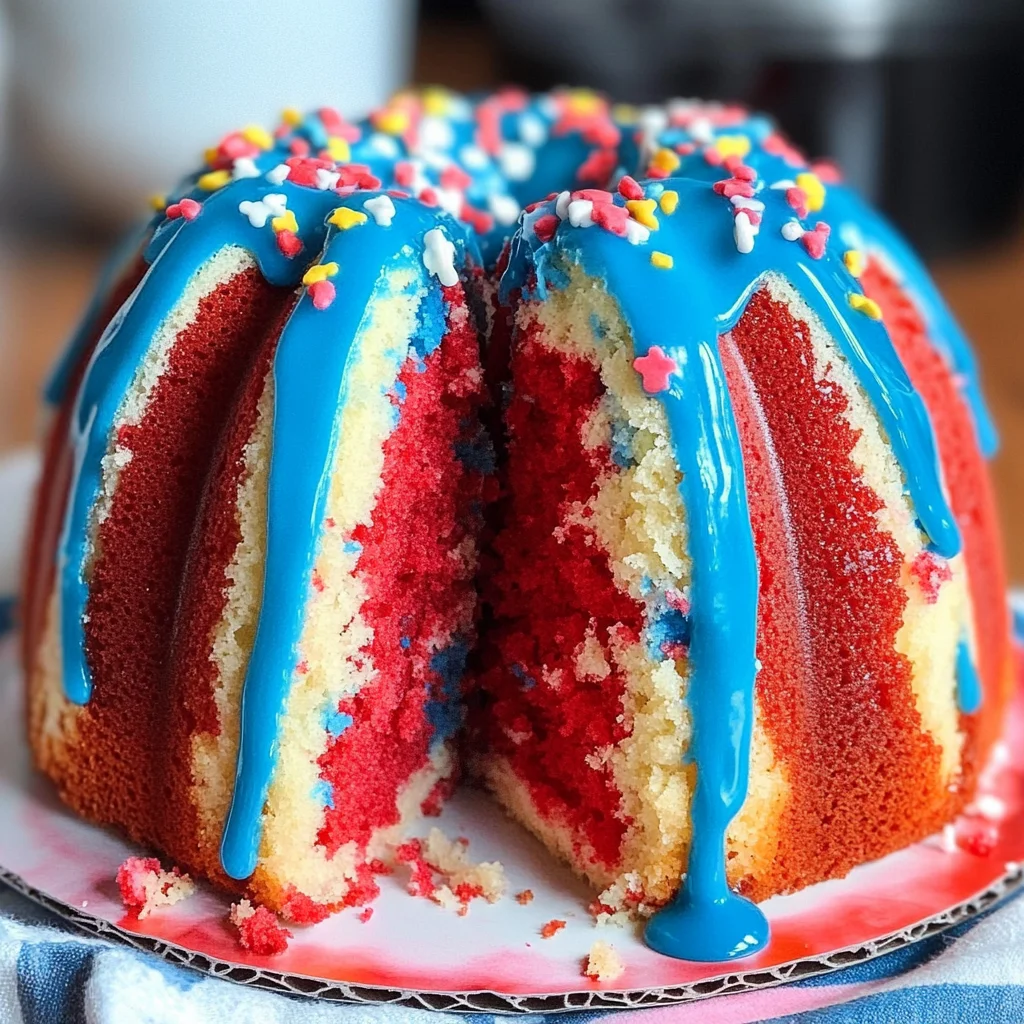 Red White and Blue Cake (Firecracker Cake Recipe!)