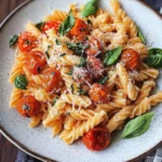 Slow Roasted Cherry Tomatoes Pasta Sauce with Cream