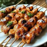 Tropical Grilled Thai Coconut Chicken Skewers for Family Fun